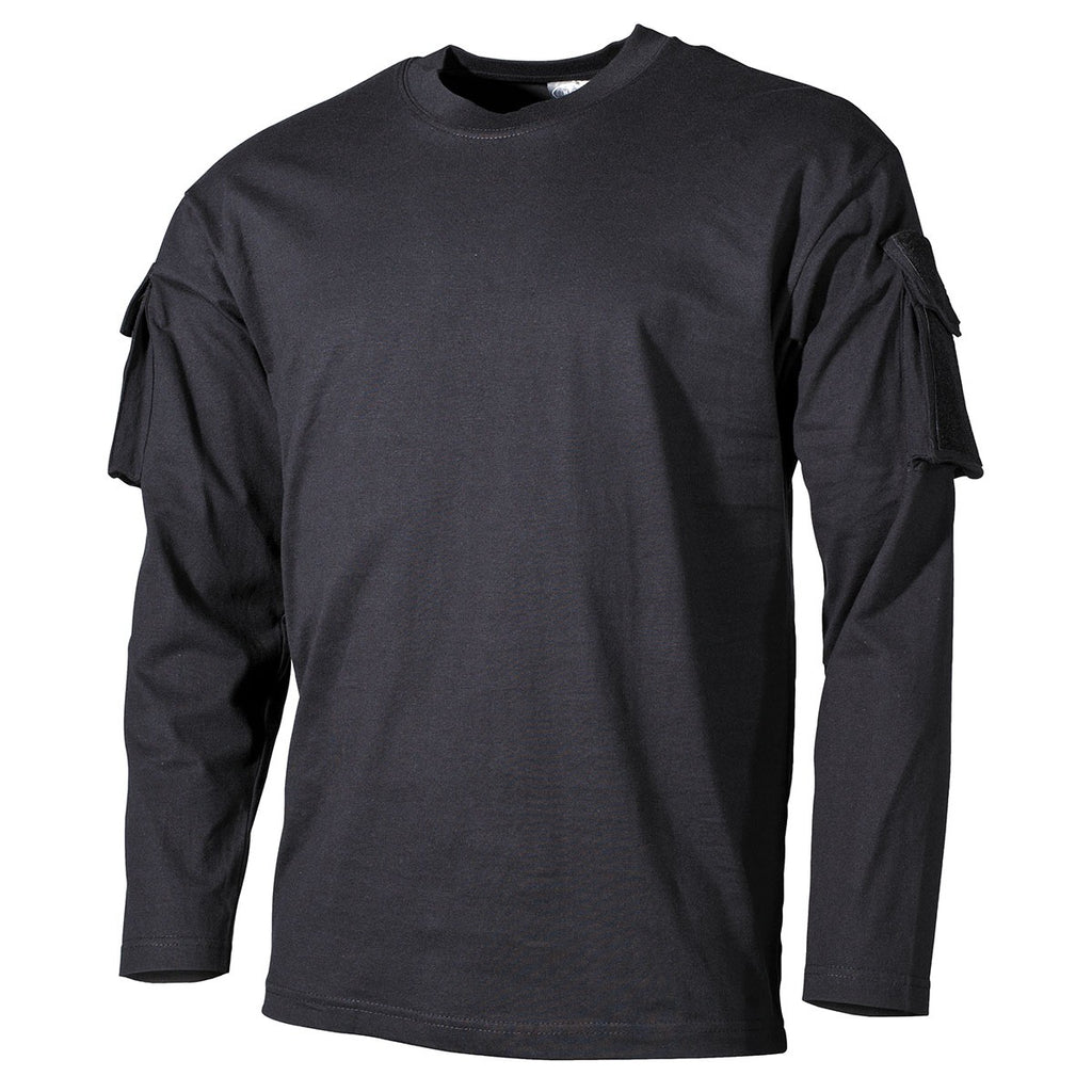 US Shirt langarm mit Ärmeltaschen
