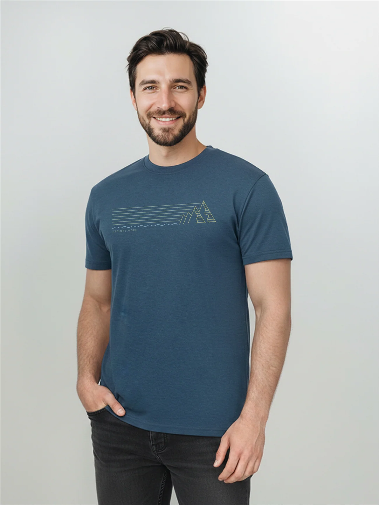 Funktionales T-Shirt aus Merino-Wolle