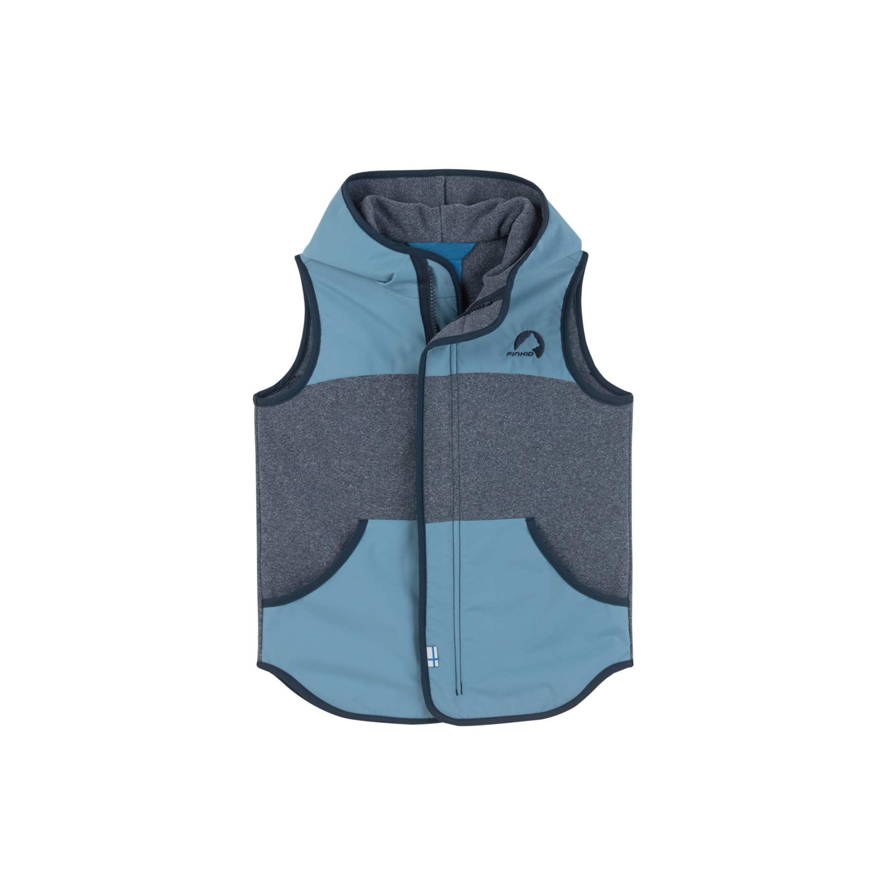 ONNI KNIT Strickfleece Weste mit wasserfesten Details - Zip in Innenjacke