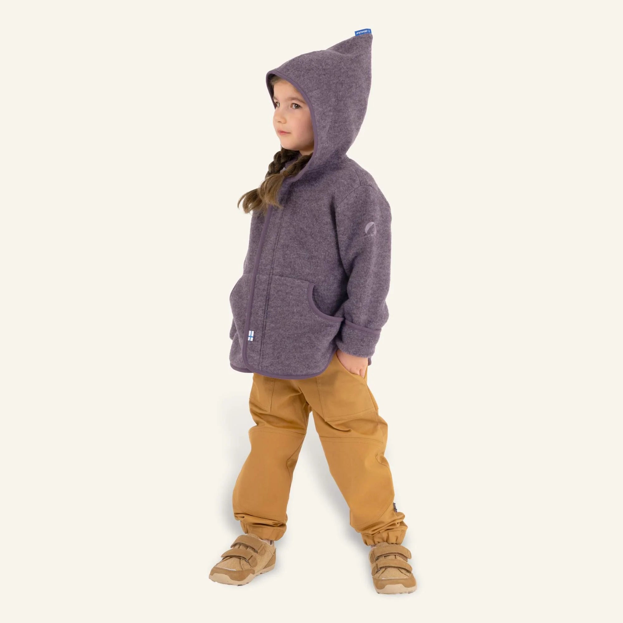 LUONTEVA Wollfleecejacke - Zip in Innenjacke