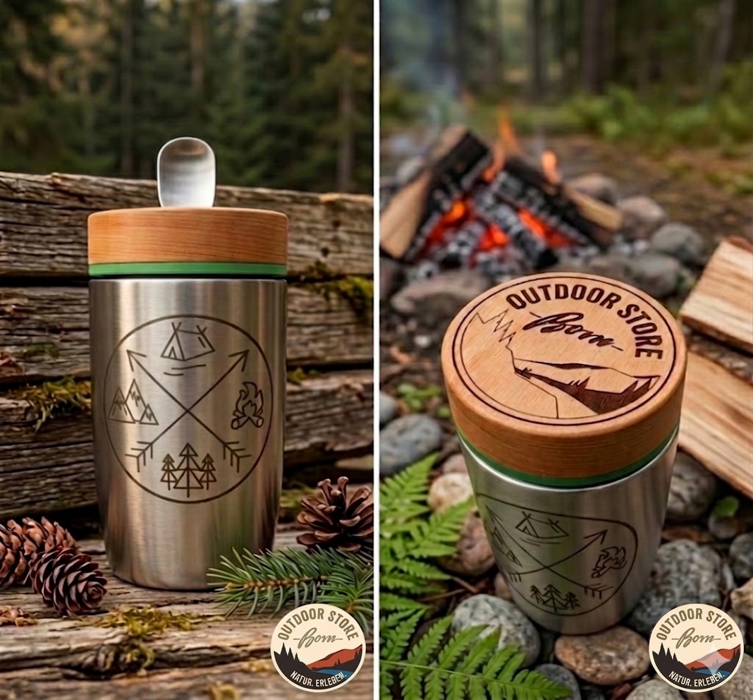 Edelstahl Thermobecher „Outdoor Store Born“ – 0,5 L
