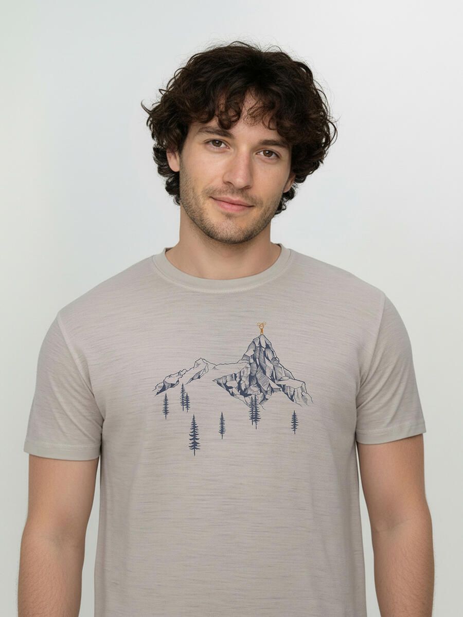 Funktionales T-Shirt aus Merino-Wolle