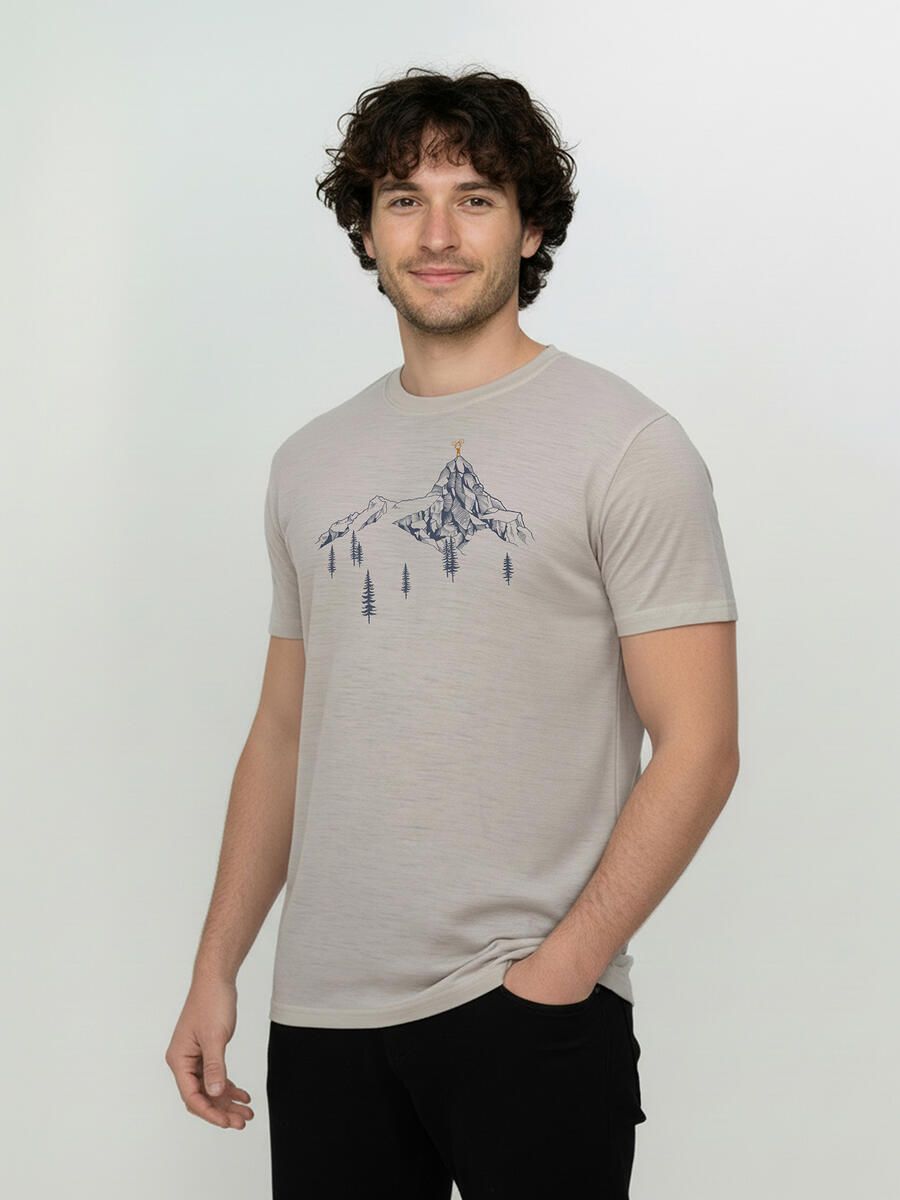 Funktionales T-Shirt aus Merino-Wolle